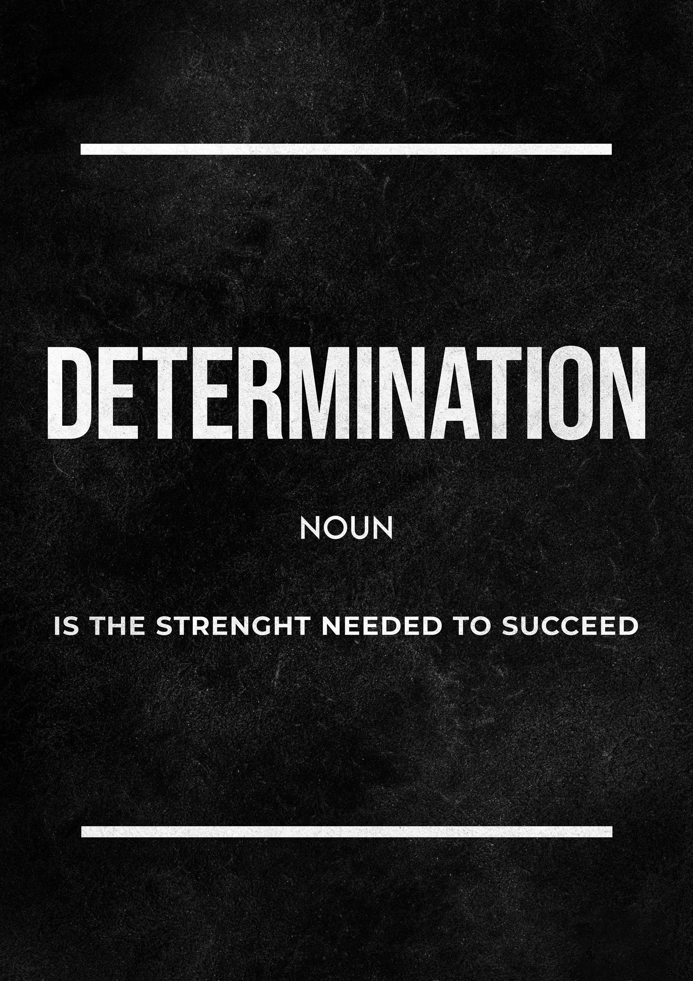 Determination metal poster artwork